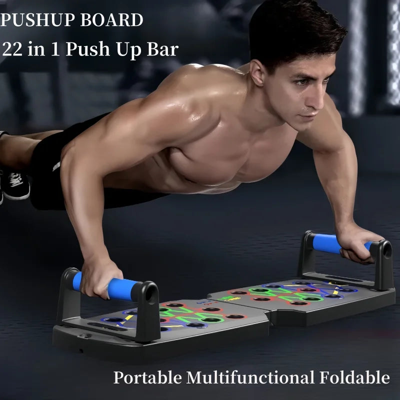 Tragbares Multifunktions-Liegestützbrett – Faltbares Trainingsgerät für Home Gym & Muskeltraining