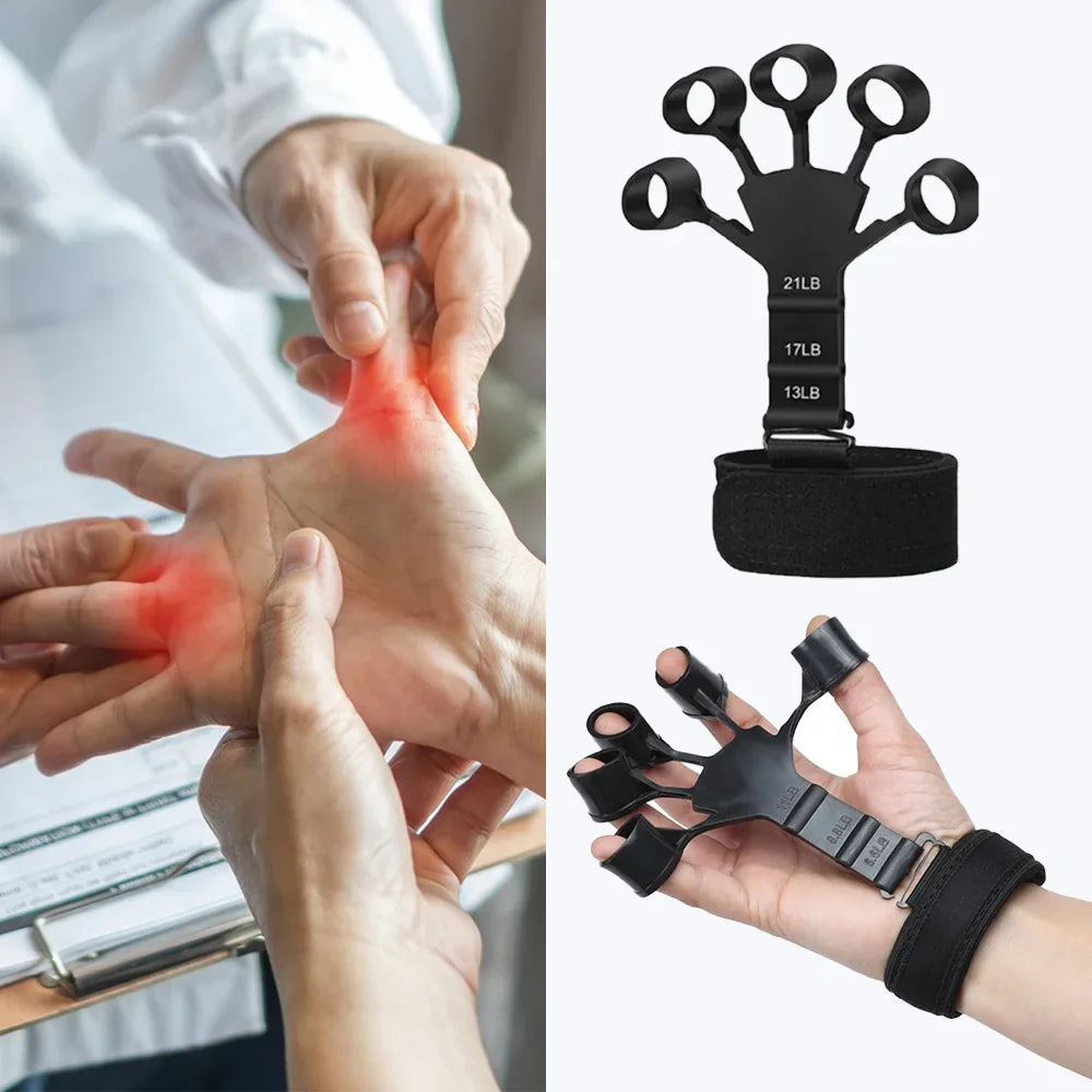 Hand- und Fingertrainingskit – Gripper, Fingerstrecker & Therapiegerät für Rehabilitation